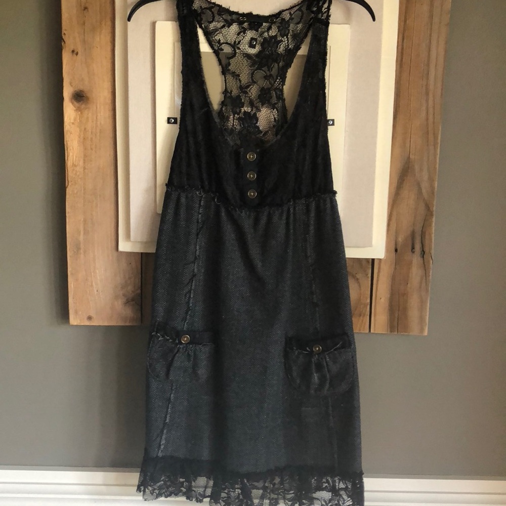 Free people lace/wool tunic dress- XS